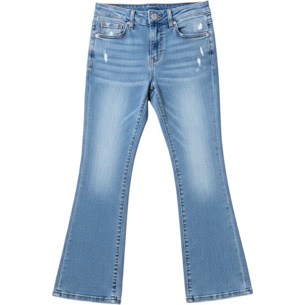 Altar'd State Light Wash‎ Distressed Flare Jeans Blue Denim Size 25